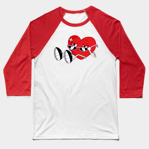 Miss Valentine - 2 Baseball T-Shirt by Megadorim